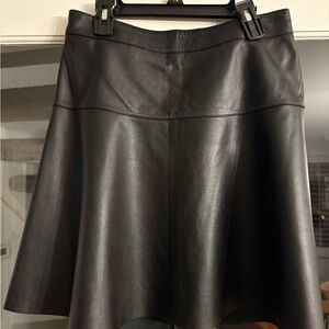 Banana Republic Dark Leather A-Line Skirt
